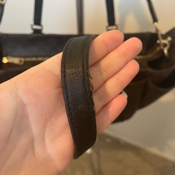 Coach Signature Brown and Black Diaper Bag - Picture 4 of 11